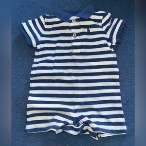 Ralph Lauren baby Polo in Navy and White Stripes